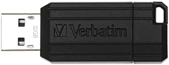 Verbatim 32 GB Pinstripe USB 2.0 Flash Drive, црн, 49064, пакет од 2