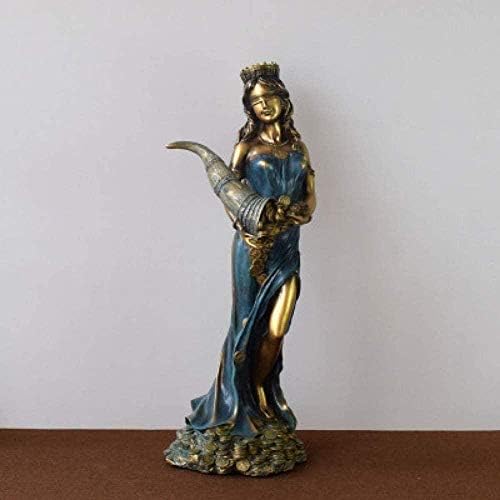 GFDJ Орнамент фигурино богатство божица пари за занаети за декорација на маскота за домашна продавница-9x10x23cm-13x13x33cm