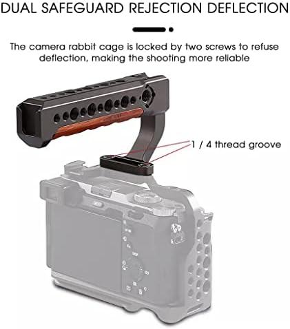 Универзална камера за кревање камера за кревање камера кафез метал држач за ладна рачка за чевли со 1/4 3/8 завртка за видео снимање