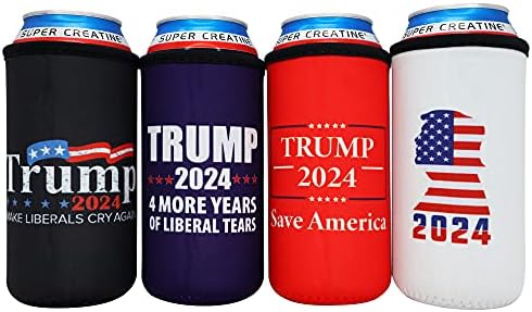 Трамп 2024 пиво може изолатор - Доналд Трамп Мага ја спаси Америка, да ги натера либералите да плачат повторно, уште четири години либерални солзи,