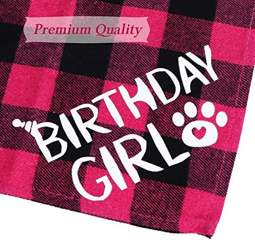 Стмк куче роденденска облека девојка, куче роденден бандана девојче туту здолниште роденден број круна шапка лак среќен роденден