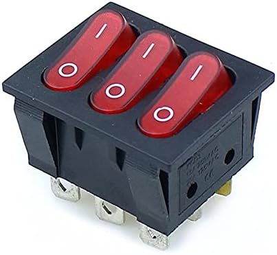 Bkuane Big Rocker Switchs Red три-насочен прекинувач 9 Pin 2 Позиција мулти-нож единечен фрлање 15A 250V 20A 125VAC AC OFF