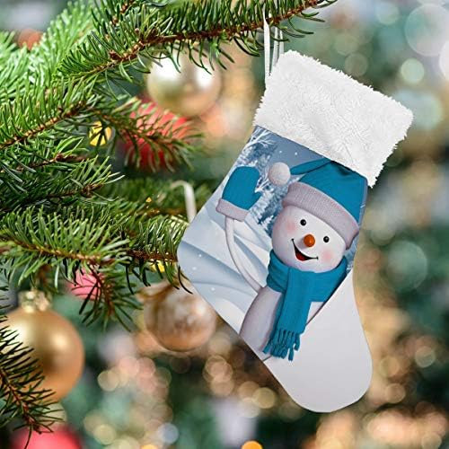 Алаза Божиќни чорапи Смешно снешко класично персонализирани мали декорации за порибување за семејни сезонски празници за забави Декор од