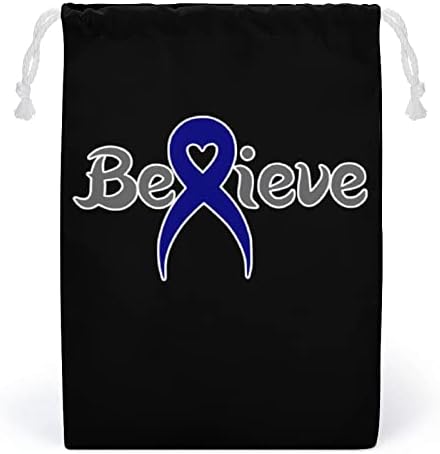 Рак на дебелото црево Рак На лента Верувајте Платно Торба За Складирање Торба За Влечење За Повеќекратна Употреба Торбичка Торбичка Торба За