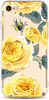 IPhone SE Случај 2022 / iPhone SE Случај 2020/Iphone SE Случај , Симпатична Рози Шема Прекрасен Цветен Стил Транспарентен Мек Tpu Заштитен