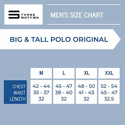 Машка голема и висока маичка за голф Поло - суво вклопување 4 -насочно ткаенина за истегнување. Влажност за влага, анти-ОДОР