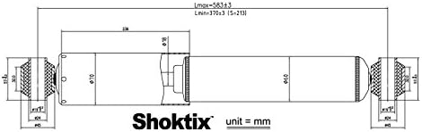 Petaparts STX85918 Shoktix Shock Abtorber за Trapliner Truck и School School Bus, 1 пакет