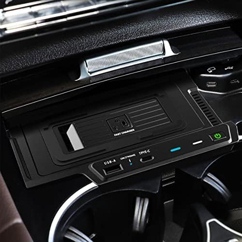 Безжичен полнач за автомобили за Mercedes-Benz GLE AMG-GLET 2020 2021 2022 2023 Сите модели, Организатор на конзола за безжична полнење