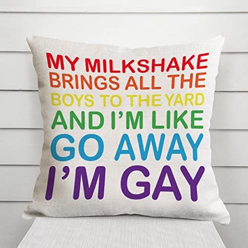 Ми се допаѓа да си одам геј фрлање перница за романтична перница кутија пансексуална трансродова ЛГБТК геј виножито перница за прекривка квадратна