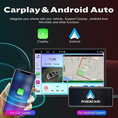 Андроид Радио CarPlay&засилувач; Андроид Авто Авторадио Автомобил Навигација Стерео Мултимедијални Плеер GPS Екран НА Допир