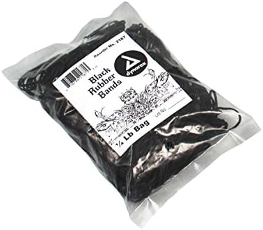 DynaRex Premium Highqual Black Rubber Bands - За машини за тетоважи 12 & 13-1/4 lb торба