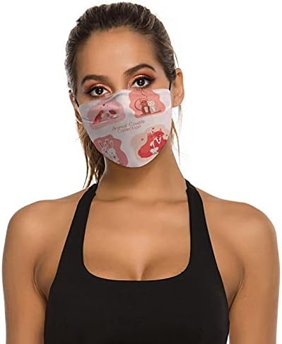 Моден безбедносна облека за Повеќекратна Употреба маски За перење Прашина Навлаки За Уста Печатење Слатки Парови Животни Рачно Нацртани За Здравје