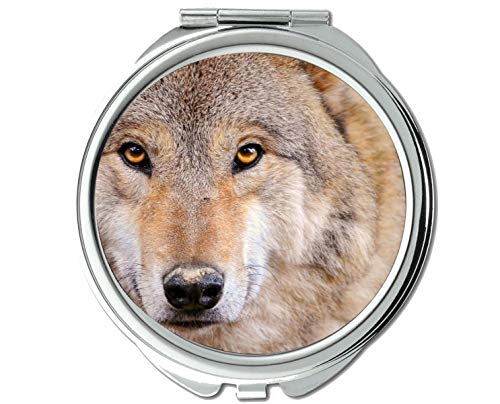 Огледало,Огледало За Шминка,џебно огледало За возрасни Волк од Животинско потекло, 1 Х 2Х Зголемување