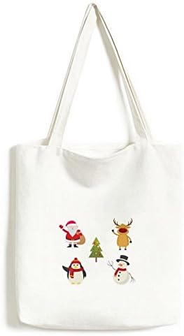 Merry Mas Snowman Фестивал илустрација Тоте платно торба за шопинг сачер обична чанта