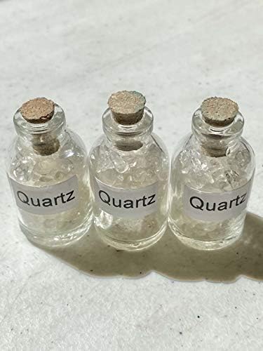 Кристално чист кварц Мини шише со скапоцен камен