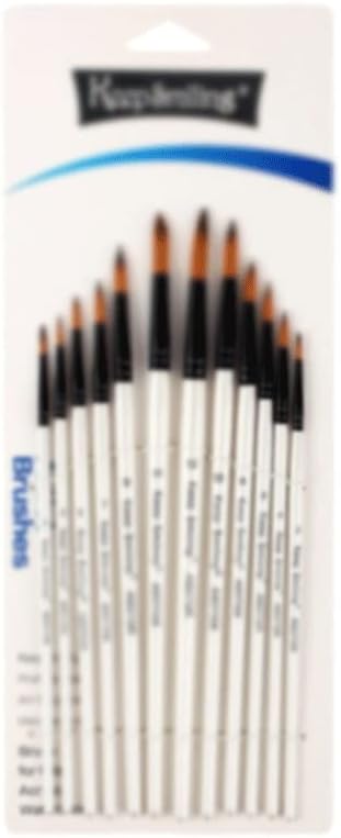 Trexd најлон четка 12 уметничка кука линија за пенкало поставено сликарство водна вода креда масло за четка за четка за четка за сликање (боја: црна, големина