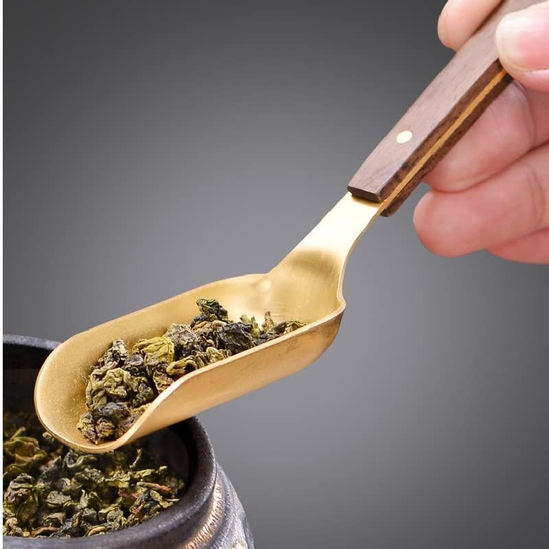 Додатоци за чај Гретд, бакарна чај игла иска лажичка чаша клип пенкало држач за четка за четка Шест господа постави алатка за церемонија на чај