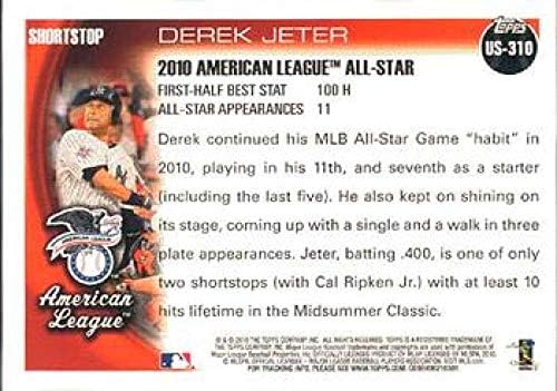 Ажурирање на Топпс 2010 година САД-310 Дерек etетер Newујорк Јанкис МЛБ Бејзбол картичка NM-MT
