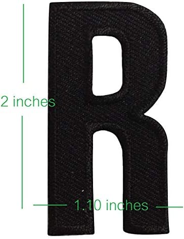 Р буква азбука Англиски шие на или железо на закрпи извезена апликација занаетчиски додаток за украсување на фармерки за облека маица јакна,