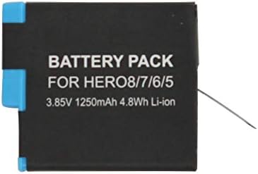 2-пакет AHDBT-801 Батерија и 1 Замена на полначот за камера GoPro AHBBP-601-Компатибилен со SPJB1B целосно декодирана батерија и полнач
