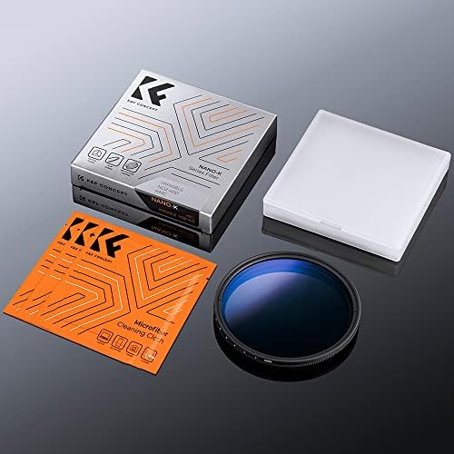 K&засилувач;F Концепт 55mm Променлива ND Филтер За Леќи ND2-ND400 18 Повеќеслојни Премази Прилагодлив Неутрална Густина Ултра Тенок Филтер