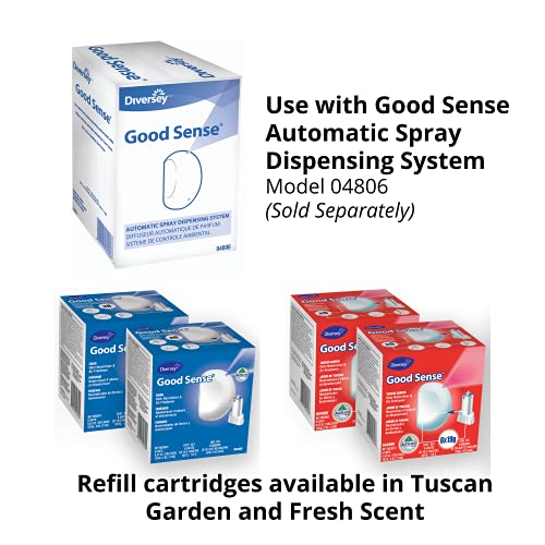 Diversey Good Sense 904889 Автоматски систем за спреј, неутрализатор на мирис и освежувач на воздухот, 12 x 19 gal/0,67 мл. Касети, Тосканска