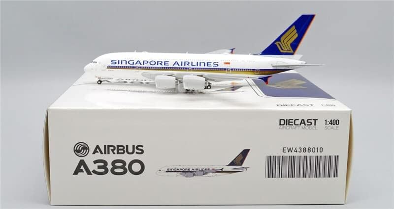 JC Wings Singapore Airlines за Airbus A380 9V-SKV 1/400 Diecast Aircraft претходно изграден модел