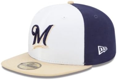 MLB Milwaukee Brewers White Front Basic 59Fifty Atted Cap