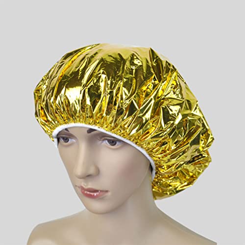 Frcolor 12 парчиња длабоко климатизација Топлина Хет Алуминиумска фолија капа за коса Еластична салон за боење на туш, алуминиумска