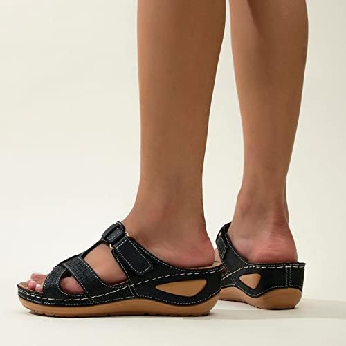 Masbird Sandals Women, платформски клинови платформа платформа случајни летни високи потпетици отворени пети Еспадрили сандали