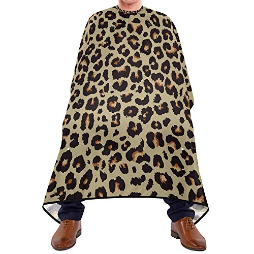 Алаза Гепард Леопард Печатење Животинска Кожа Водоотпорна Берберска Наметка За Мажи Жени Лигавче За Бричење Брада Престилка Професионална