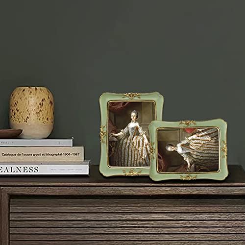 Продавница на Силвија Гроздобер 4x6 Рамка за слика, античка украсна рамка за фотографии, табела со врвен приказ и wallид што виси