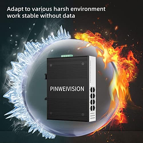 Pinweivision 5 Port PoE DIN Rail Industrial Ethernet Switch 4 порти 8 порти, 10/100Mbps, 10/1 100/1000Mbps, монтирање на wallидот без
