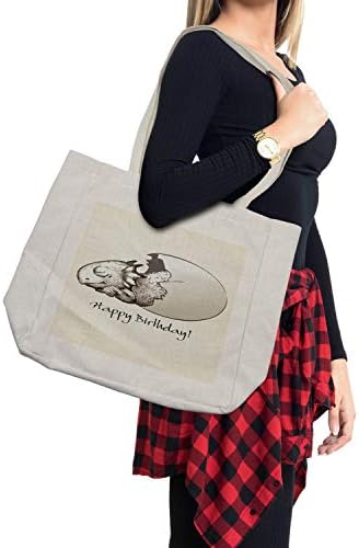 Торба за купување торбичка за диносаурус Амбесон, среќен роденден Тема Диносаурус Спиење испукана јајце Фантазија Забава, еко-пријателска