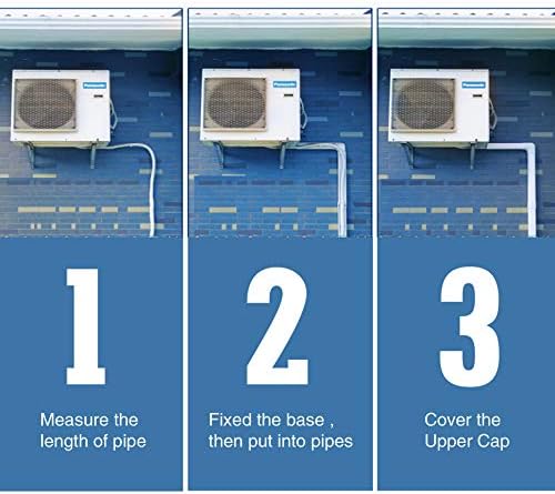 AC Делови 4 W 14FT Декоративни ПВЦ-линија Поставете комплет за покритие за мини-климатизери, HVAC топлински пумпи 7.000-36,000 единици на BTU