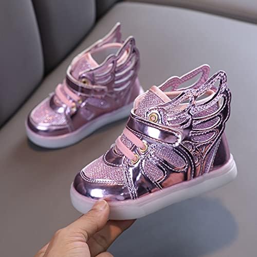 Детски чевли девојки спортски деца светло светло светло предводени чевли за облека за бебиња за деца