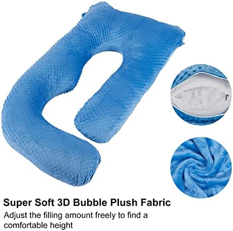 Перници за бременост во близина на бременост, измет во облик на породилна перница за спиење за бремени жени, со сина кадифе и преклопна обвивка