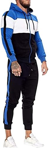 Mentracksuit Долг ракав крпеница спортски поставува панталони костум за мажите црно
