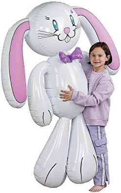 Голем надувување зајаче - високи над 5 метри - украси за велигденска забава, новите играчки