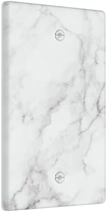 Сив бел мермер единечен празен wallиден плоча Светло прекинувач за покривање декоративни за кујна спална соба фарма куќа бања дома декор Електрични капаци 2,76 x 4,5 x 0,2