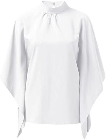 Nokmopo женска облека мода лето лето 2023 ракав тркалезен врат цврсти врвни блузи плус кошули со големина