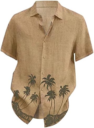 Дудубаби машка обична лапел плажа за одмор мода на хавајски кратки ракави