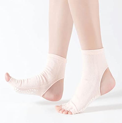 ZSQAW Womenените пет прсти јога чорапи девојки безжични порибување за танц пилатес фитнес тренинг спортска облека долги чорапи