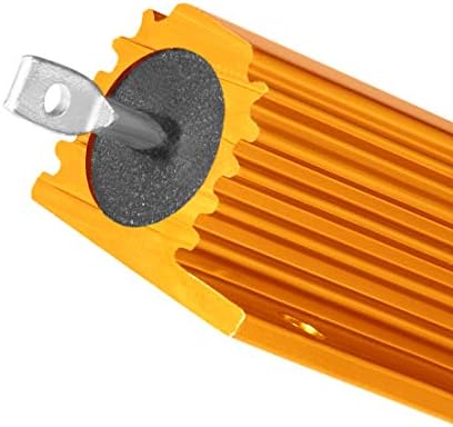 uxcell® Алуминиумски отпорник 100W 2,5 ом жица жолта за конвертор за замена на LED 100W 2.5RJ