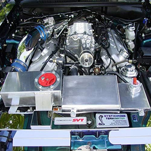 Рев9 Алуминиум Резервоарот За Течноста за Ладење Замена компатибилен Со Форд Мустангот 96-04 V8 Само, Кобра, СВТ, 5.0