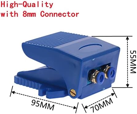Фитинг Конектор Пневматски Педал Вентил Нога Прекинувач Пролет Автоматско Ресетирање Сребро
