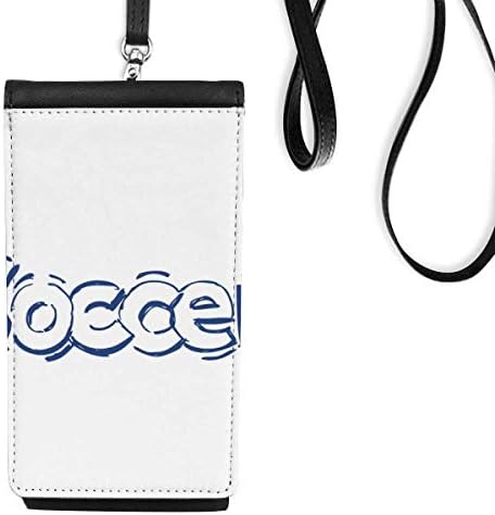 Фудбал сина фудбалска предна форма телефонска чанта чанта што виси мобилна торбичка црн џеб