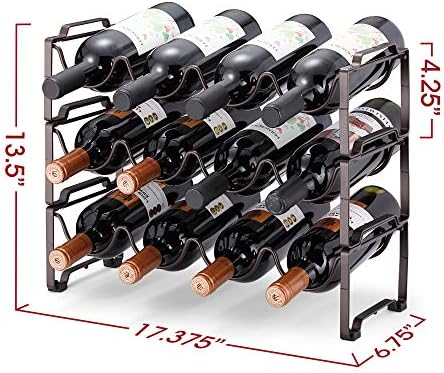 Едноставен тренд на 3-нивоата што може да се става во шишиња, организатор на држачи за шишиња, полица за складирање на вино, решетката