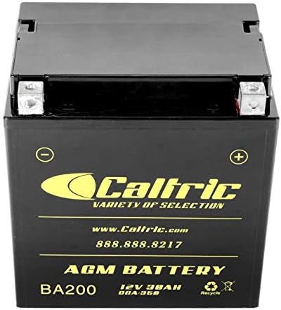 Caltric AGM батерија компатибилна со Sea-Doo GTX 4-TEC 2003 2004 2005 2007 / GTX 2006 2008 година