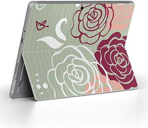 Декларална покривка на igsticker за Microsoft Surface Go/Go 2 Ultra Thin Protective Tode Skins Skins 0011171 Roze Flower